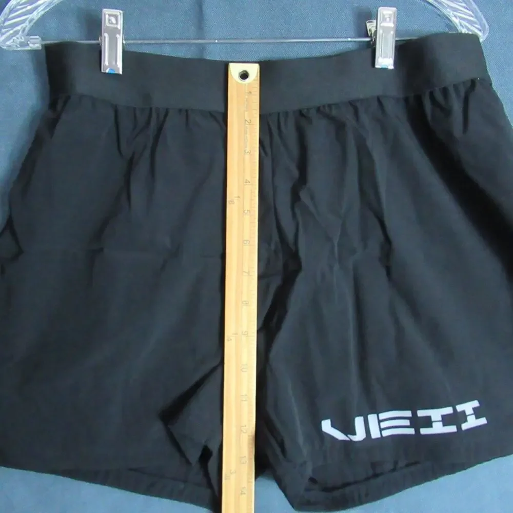 VEII Shorts Womens XL Black Running Athletic Active Short Gym Elastic Waist